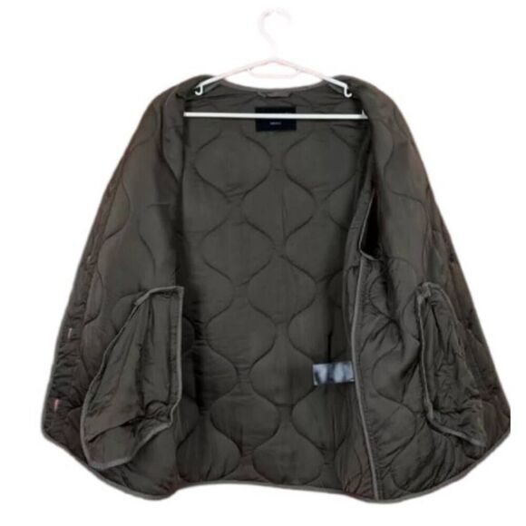 All Saints Hayes Quilted Jacket - Size XS Olive Green - Picture 6 of 15